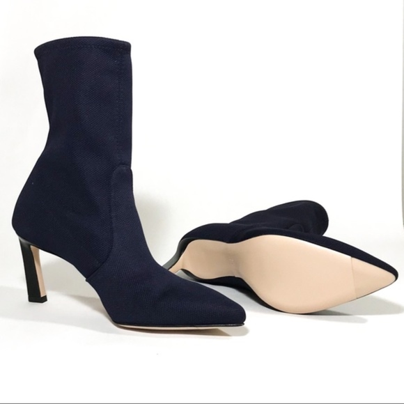 Stuart Weitzman Shoes - Stuart Weitzman Wren 95 Sock Booties | Navy | NWOT